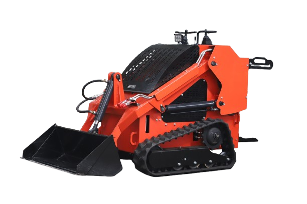 Compact tracked skid steer loader with bucket